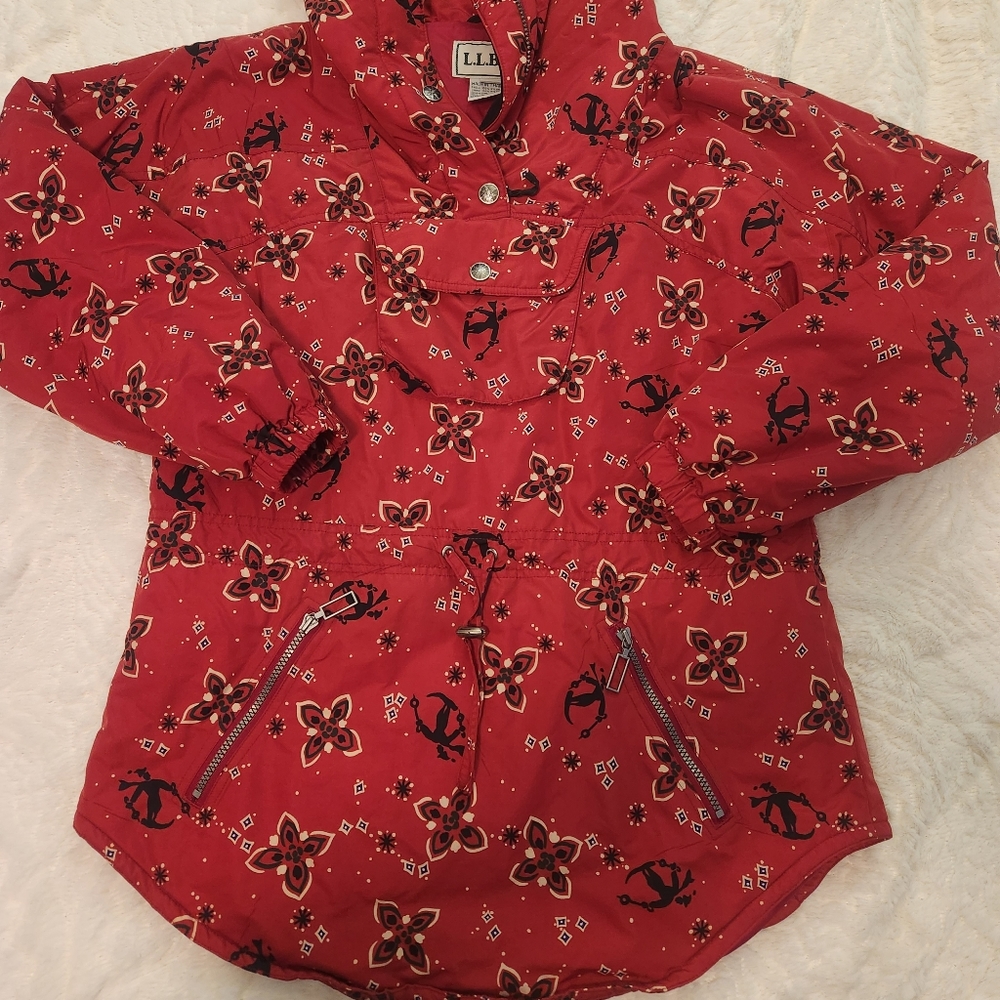 Vintage LL Bean Nylon Ski Pullover Women's Size Medium